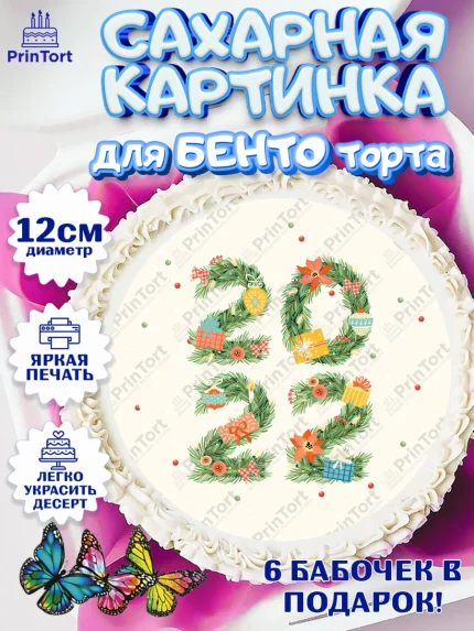 Сахарные круги 12см PT05, Новый год, Девочка, арт. PT0501938