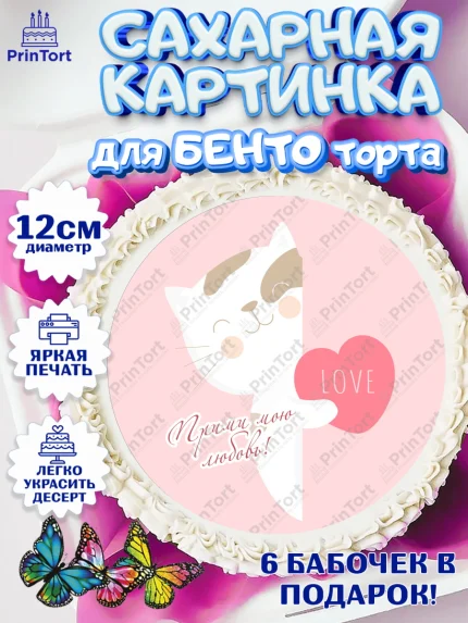 Сахарные круги 12см PT05, День Влюбленных, 14 февраля - День Святого Валентина, Девочка, арт. PT0502709