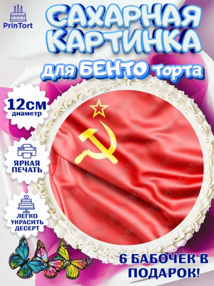 Сахарные круги 12см PT05, Сделан в СССР, Девочка, День рождения, арт. PT0503526