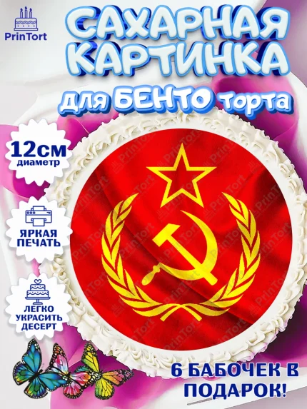 Сахарные круги 12см PT05, Сделан в СССР, Девочка, День рождения, арт. PT0503538