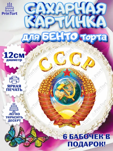 Сахарные круги 12см PT05, Сделан в СССР, Девочка, День рождения, арт. PT0503539