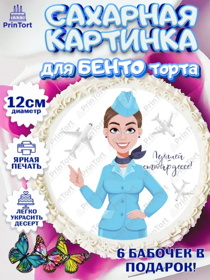 Сахарные круги 12см PT05, Авиация, Самолеты, Мальчик, День гражданской авиации, арт. PT0504401
