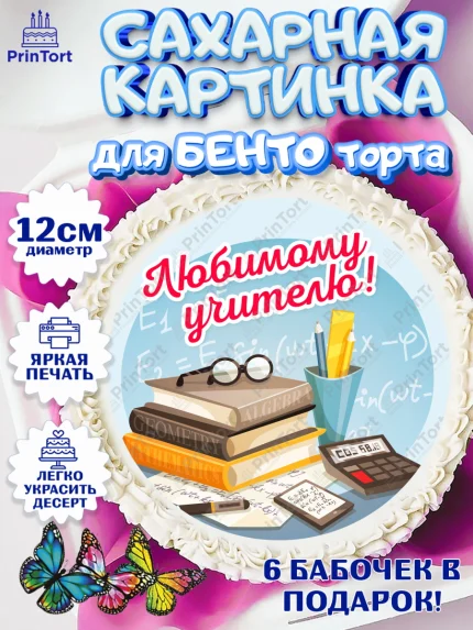 Сахарные круги 12см PT05, день учителя, Девушка, арт. PT0505365