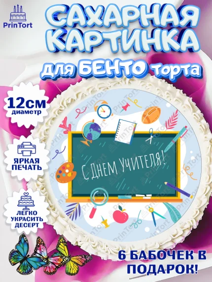 Сахарные круги 12см PT05, день учителя, Девушка, арт. PT0505373