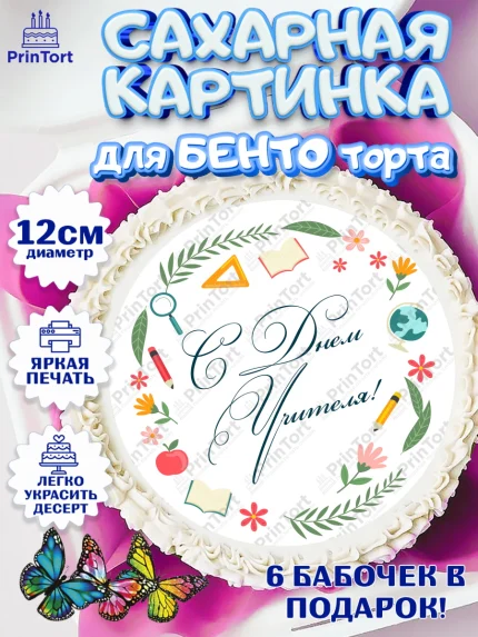 Сахарные круги 12см PT05, день учителя, Девушка, арт. PT0505375