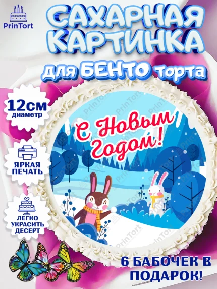 Сахарные круги 12см PT05, Новый год, Девочка, арт. PT0505766