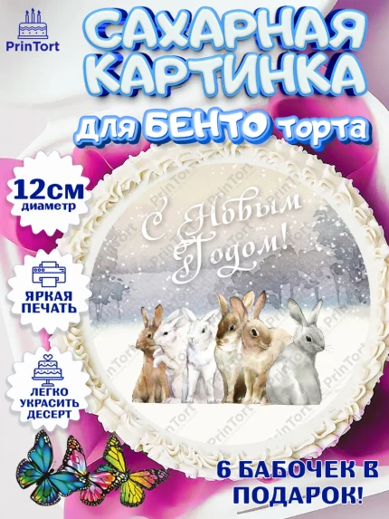 Сахарные круги 12см PT05, Новый год, Девочка, арт. PT0505767