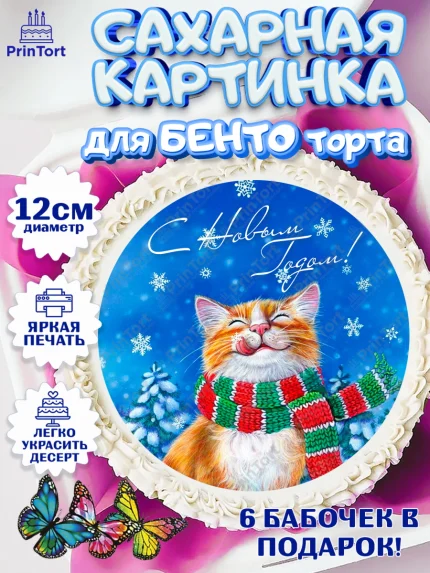 Сахарные круги 12см PT05, Новый год, Девочка, арт. PT0505774