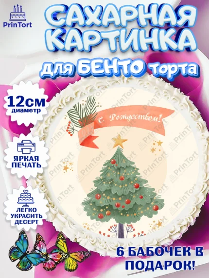 Сахарные круги 12см PT05, Новый год, Девочка, арт. PT0505834