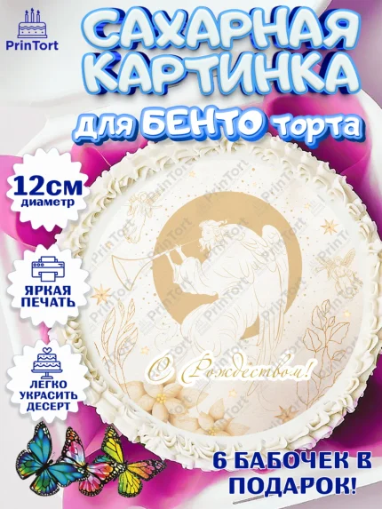 Сахарные круги 12см PT05, Новый год, Девочка, арт. PT0505854