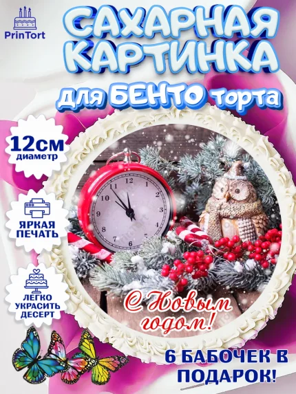 Сахарные круги 12см PT05, Новый год, Девочка, арт. PT0506454