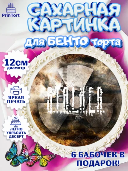 Сахарные круги 12см PT05, Сталкер, Stalker, Мальчик, День рождения, арт. PT0506714