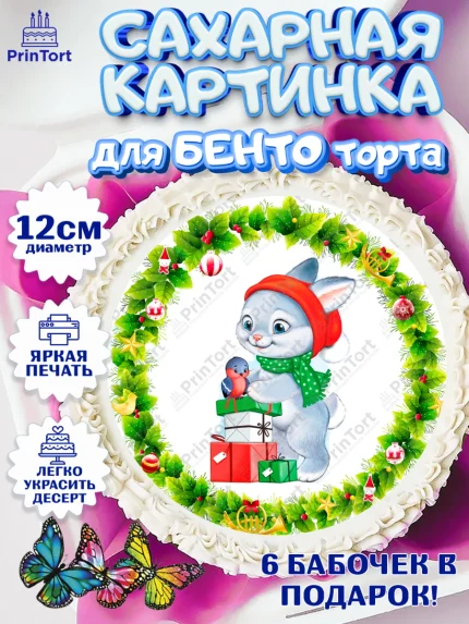 Сахарные круги 12см PT05, Новый год, Девочка, арт. PT0506867