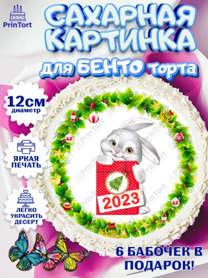 Сахарные круги 12см PT05, Новый год, Девочка, арт. PT0506873