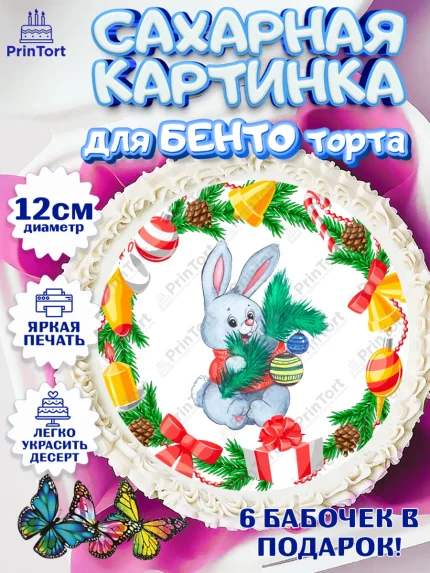Сахарные круги 12см PT05, Новый год, Девочка, арт. PT0506877