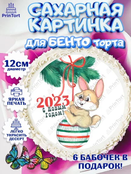 Сахарные круги 12см PT05, Новый год, Девочка, арт. PT0506922