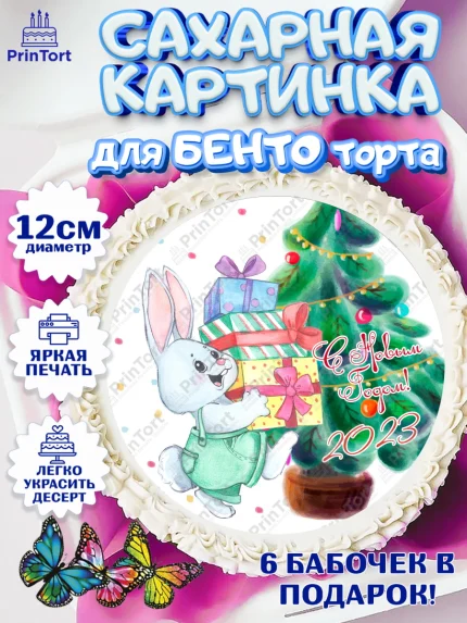 Сахарные круги 12см PT05, Новый год, Девочка, арт. PT0506924