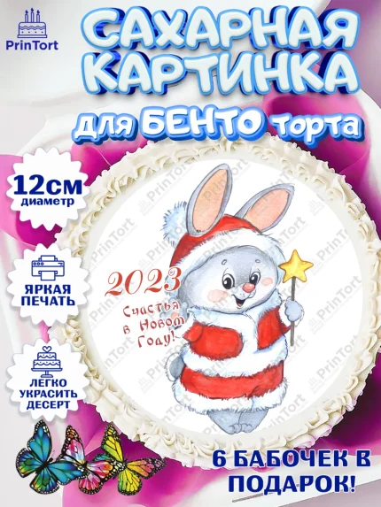Сахарные круги 12см PT05, Новый год, Девочка, арт. PT0506926
