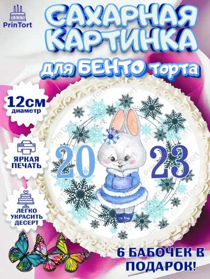 Сахарные круги 12см PT05, Новый год, Девочка, арт. PT0506931