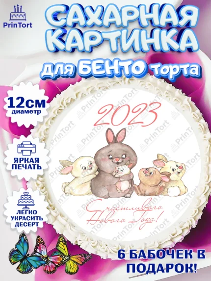 Сахарные круги 12см PT05, Новый год, Девочка, арт. PT0506932