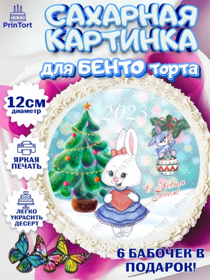 Сахарные круги 12см PT05, Новый год, Девочка, арт. PT0506933