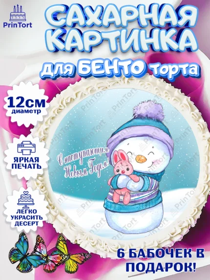 Сахарные круги 12см PT05, Новый год, Девочка, арт. PT0506935