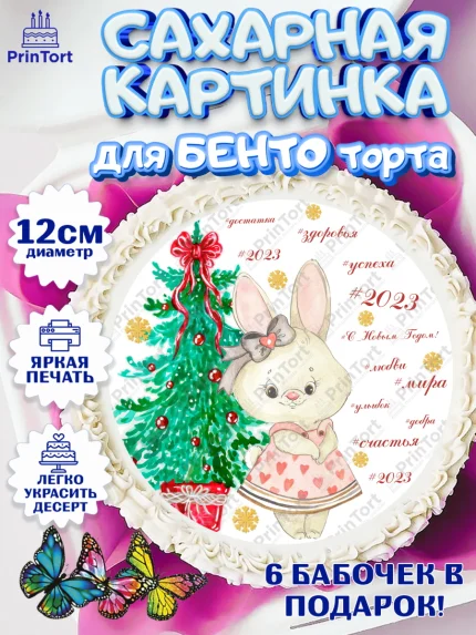 Сахарные круги 12см PT05, Новый год, Девочка, арт. PT0506936