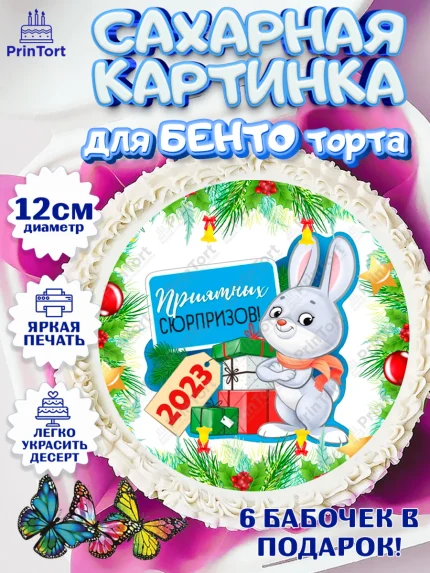 Сахарные круги 12см PT05, Новый год, Девочка, арт. PT0507030
