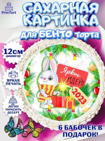 Сахарные круги 12см PT05, Новый год, Девочка, арт. PT0507031