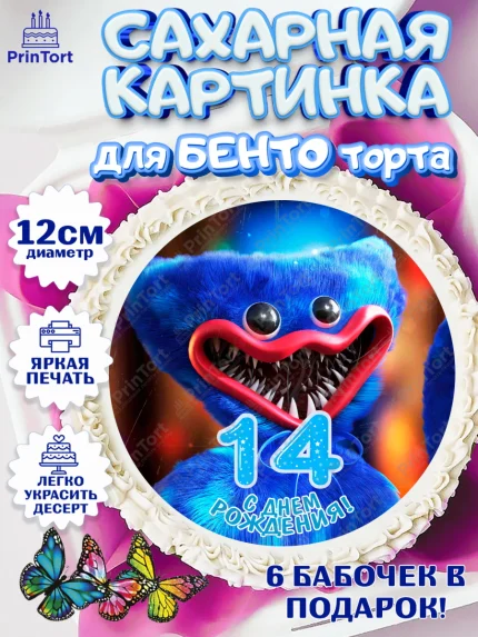 Сахарные круги 12см PT05, Хаги Ваги, Мальчик, 14 лет, День рождения, арт. PT0507445
