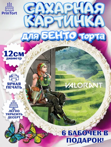 Сахарные круги 12см PT05, Валорант, Valorant, Мальчик, День рождения, арт. PT0508544