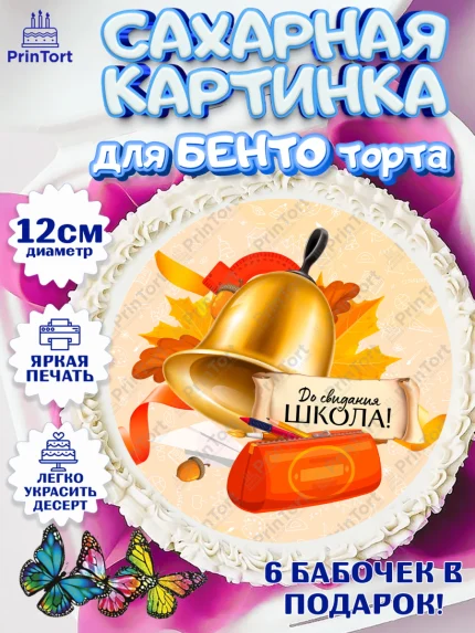 Сахарные круги 12см PT05, Выпускной в школе, Девочка, арт. PT0508599