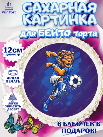 Сахарные круги 12см PT05, Футбол, Спорт, Мальчик, День рождения, арт. PT0509911