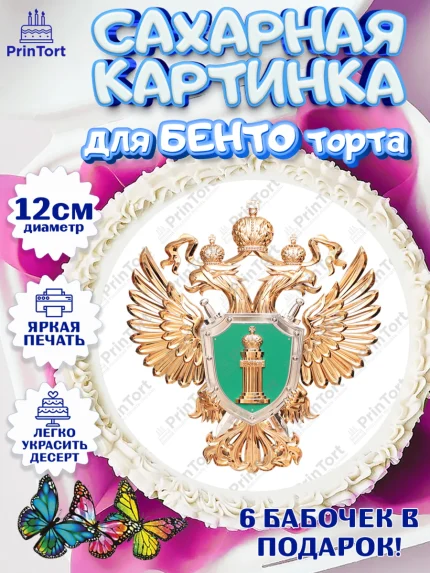 Сахарные круги 12см PT05, День Прокуратуры, Прокурор, Мальчик, День рождения, арт. PT0510092