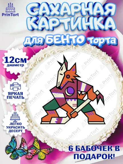 Сахарные круги 12см PT05, НХЛ, Хоккей, Мальчик, День рождения, арт. PT0510110