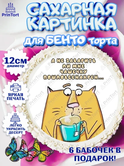 Сахарные круги 12см PT05, Прикольные, Смешная, Девочка, День рождения, арт. PT0510472