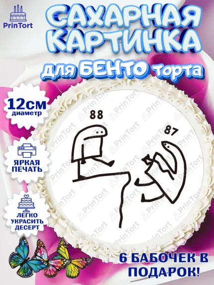 Сахарные круги 12см PT05, с днем рождения, с ДР, Девушка, 88 лет, День рождения, арт. PT0512553