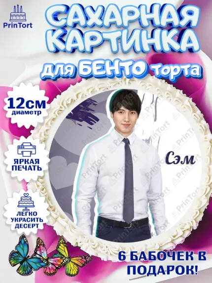 Сахарные круги 12см PT05, Клуб Романтики, Девочка, День рождения, арт. PT0513098