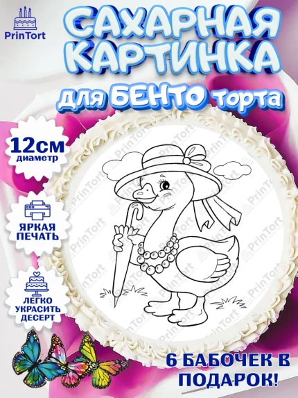 Сахарные круги 12см PT05, Расскраска, Девочка, День рождения, арт. PT0513350