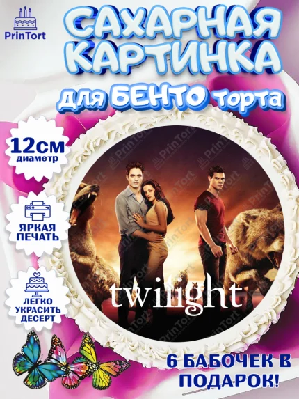 Сахарные круги 12см PT05, Сумерки, Девочка, День рождения, арт. PT0513431