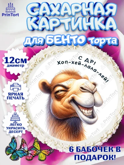Сахарные круги 12см PT05, Прикольные животные, звери, животные, забавные животные, Девочка, арт. PT0518450