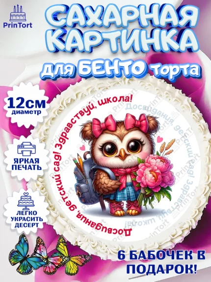 Сахарные круги 12см PT05, Выпускной в садике, Выпускной в детском саду, воспитателю на выпускной, арт. PT0519748
