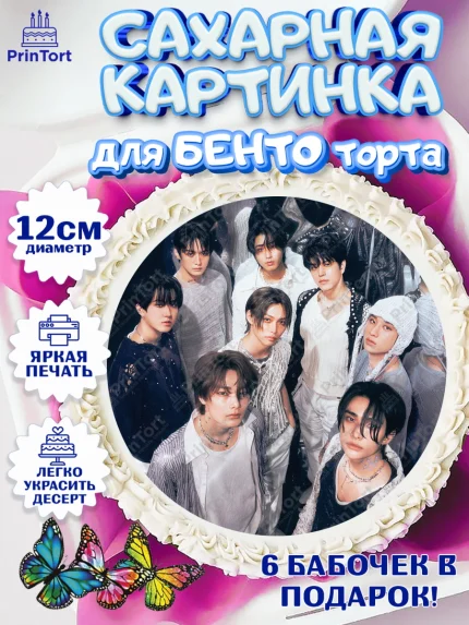 Сахарные круги 12см PT05, Стрей Кидс, Музыкальная группа, Группа Stray Kids, Stray Kids, Девочка, арт. PT0520062
