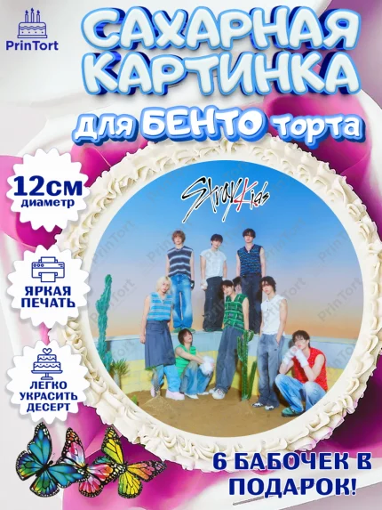 Сахарные круги 12см PT05, Стрей Кидс, Музыкальная группа, Группа Stray Kids, Stray Kids, Девочка, арт. PT0520067