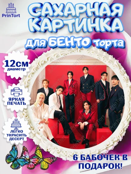Сахарные круги 12см PT05, Стрей Кидс, Музыкальная группа, Группа Stray Kids, Stray Kids, Девочка, арт. PT0520069