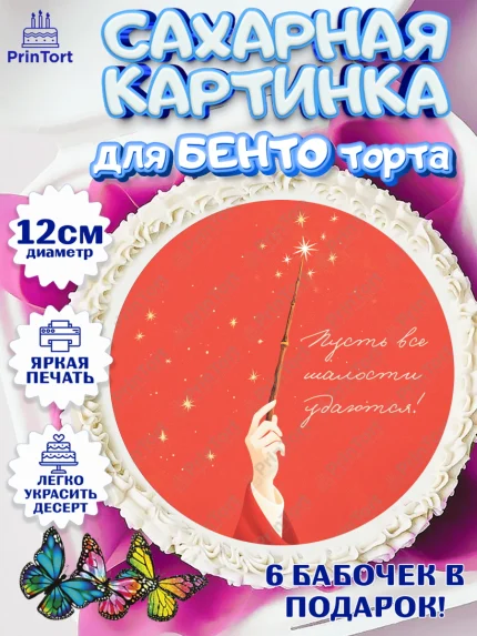 Сахарные круги 12см PT05, Гарри Поттер, Harry Potter, Хогвартс, Гермиона, Драко, Рон, платформа 9, арт. PT0522066