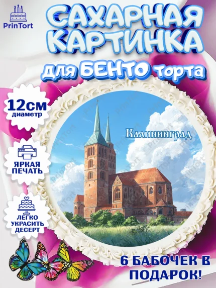Сахарные круги 12см PT05, Калининград, город Калининград, с любовью из Калининграда, Девочка, арт. PT0522358