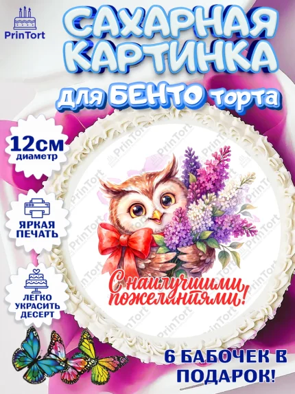 Сахарные круги 12см PT05, Подарок учителю, Девушка, Выпускной в школе, арт. PT0523155