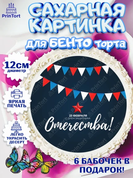 Сахарные круги 12см PT05, 23 февраля, День Защитника Отечества, Мальчик, арт. PT0526879