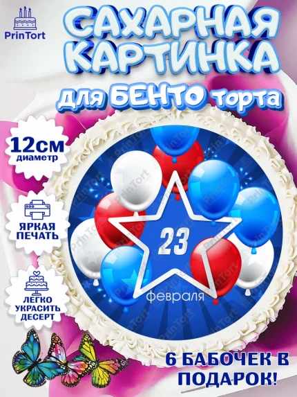 Сахарные круги 12см PT05, 23 февраля, День Защитника Отечества, Мальчик, арт. PT0526907